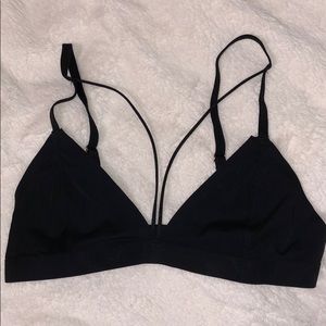 Black Strappy Bralette w/Adjustable Straps Size: S